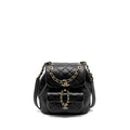 CHANEL 23C DUMA MINI BACKPACK CALFSKIN BLACK LGHW (MICROCHIP)