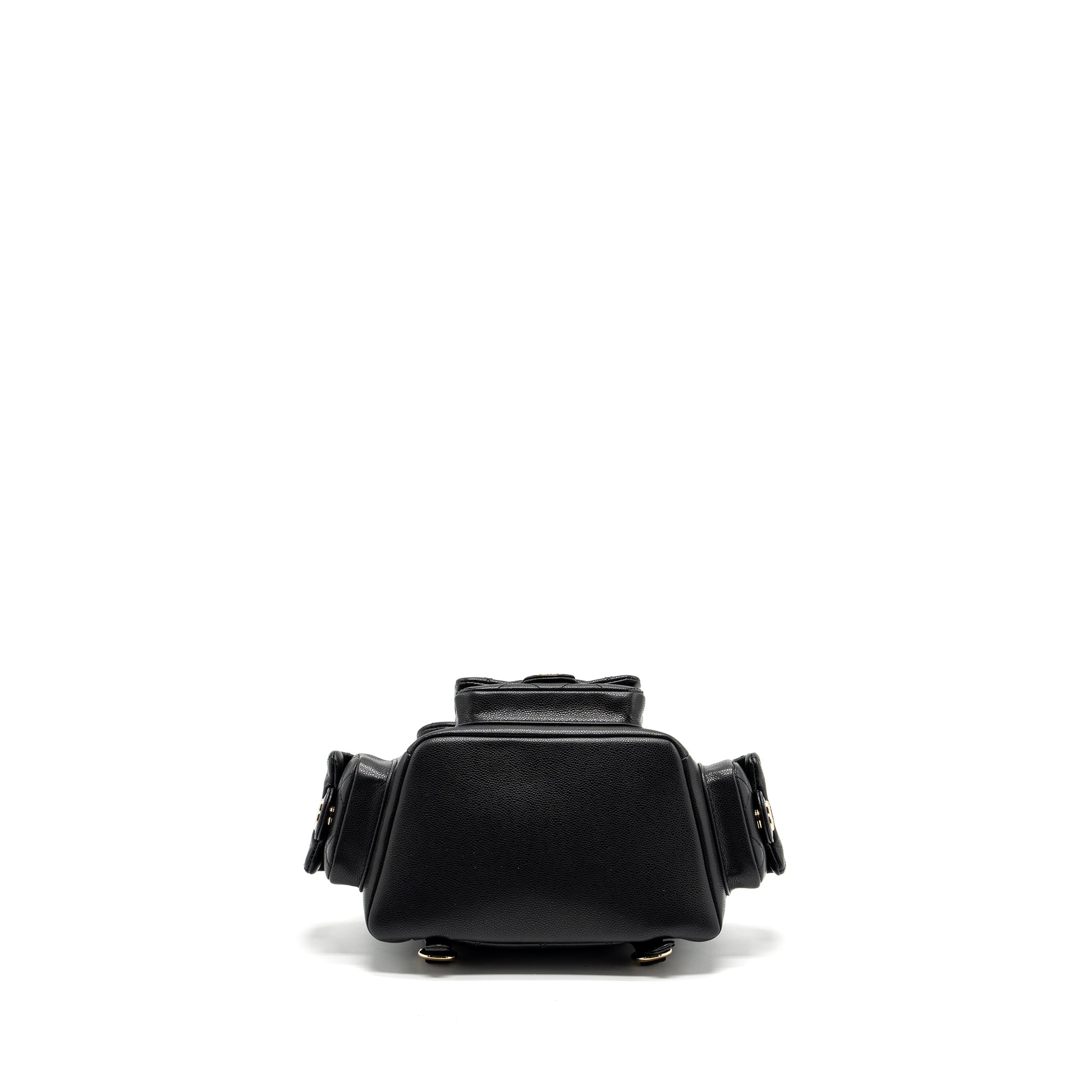 CHANEL 23K TRIPLE POCKET BACKPACK CAVIAR BLACK LGHW (MICROCHIP)