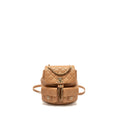CHANEL TRIPLE PACK BACKPACK CAVIAR CARAMEL LGHW (MICROCHIP)
