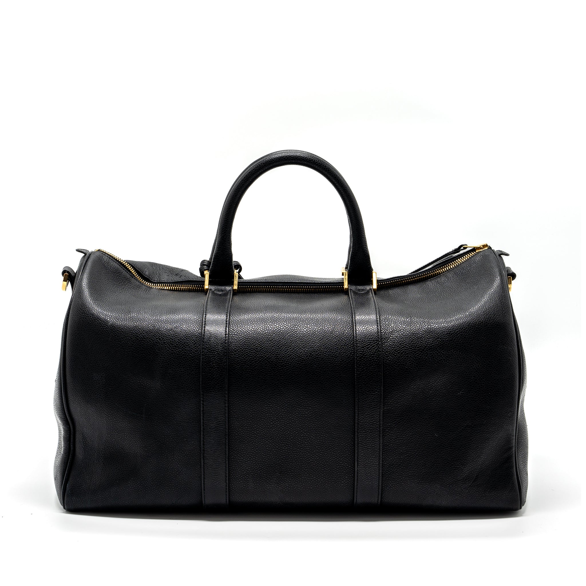 CHANEL VINTAGE TRAVEL BAG CAVIAR BLACK GHW