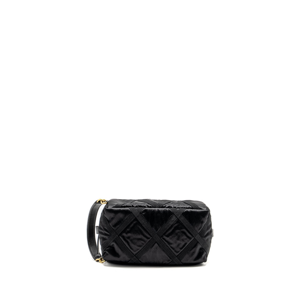 CHANEL 22P TRAVEL POUCH WITH SLEEP MASK NYLON BLACK GHW