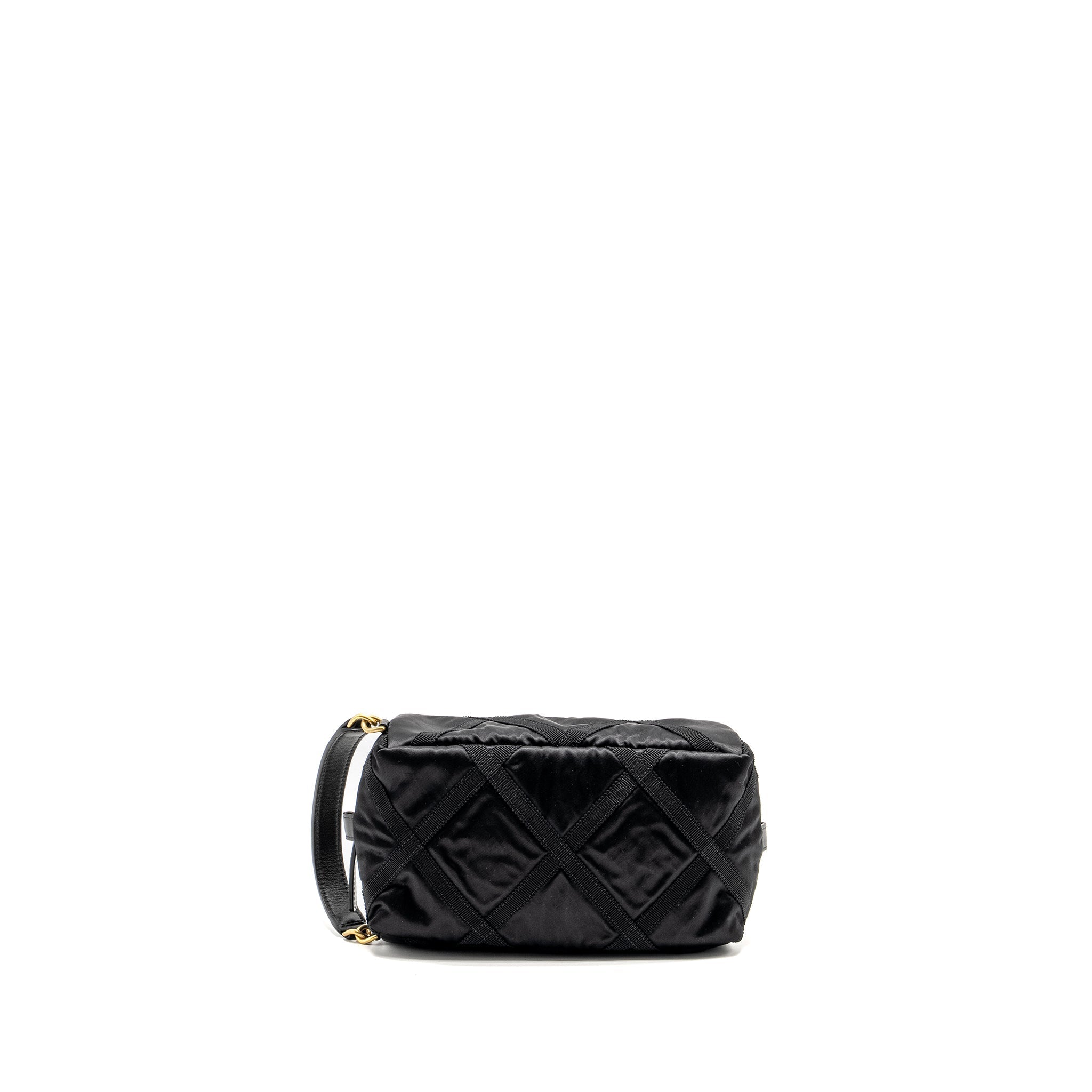 CHANEL 22P TRAVEL POUCH WITH SLEEP MASK NYLON BLACK GHW