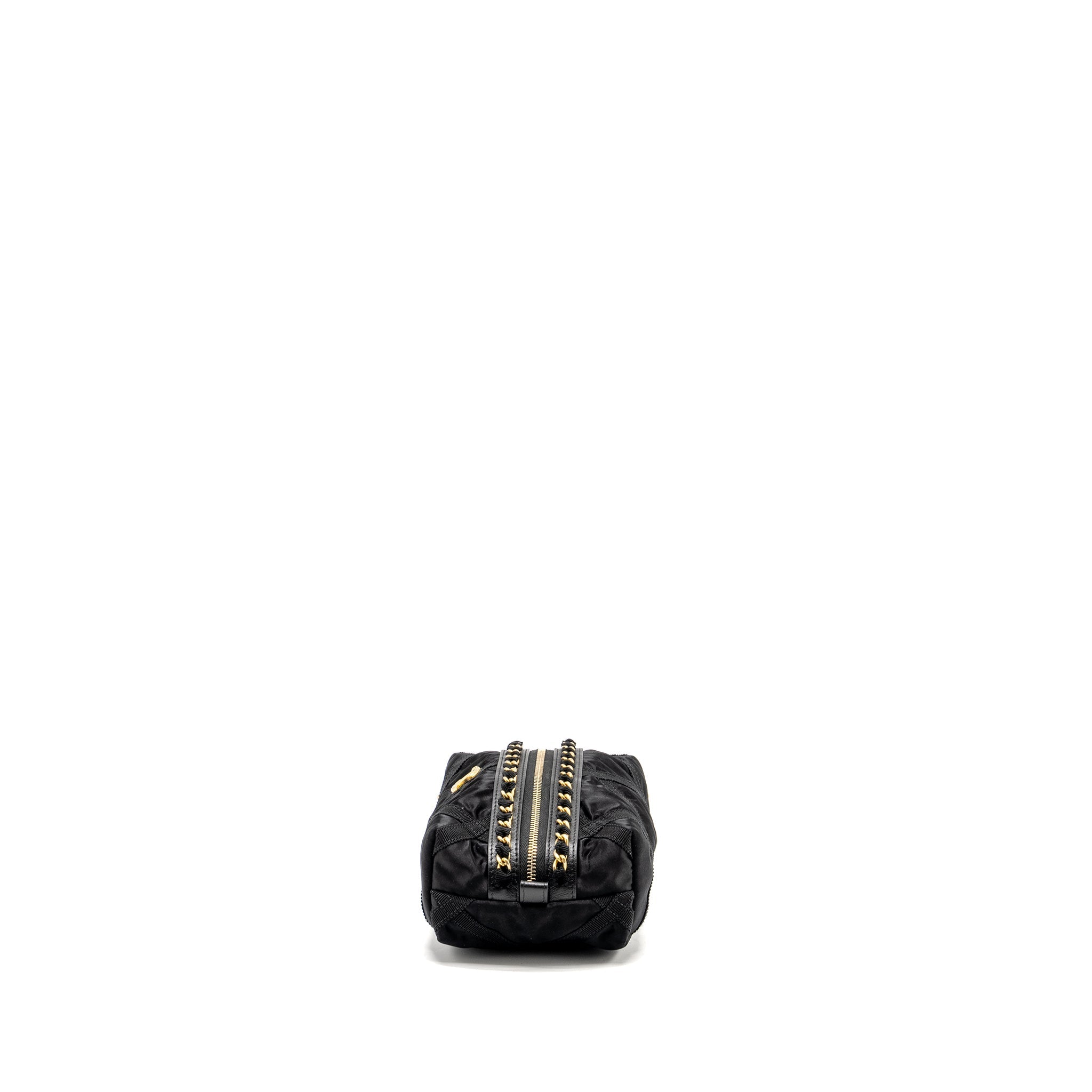 CHANEL 22P TRAVEL POUCH WITH SLEEP MASK NYLON BLACK GHW