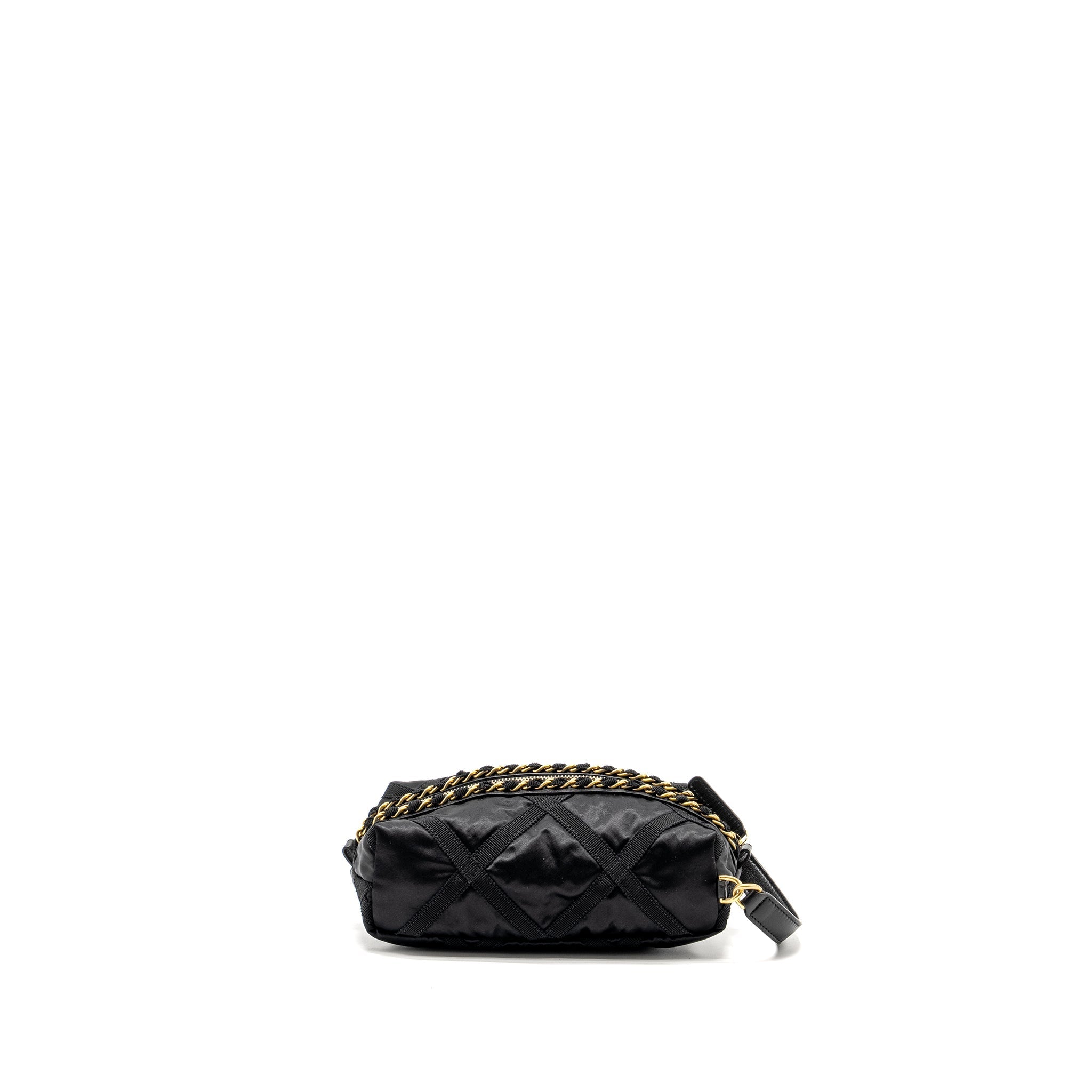CHANEL 22P TRAVEL POUCH WITH SLEEP MASK NYLON BLACK GHW