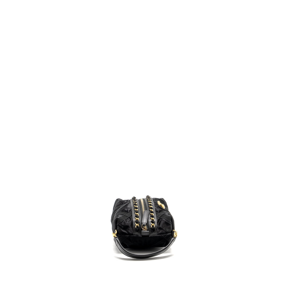 CHANEL 22P TRAVEL POUCH WITH SLEEP MASK NYLON BLACK GHW