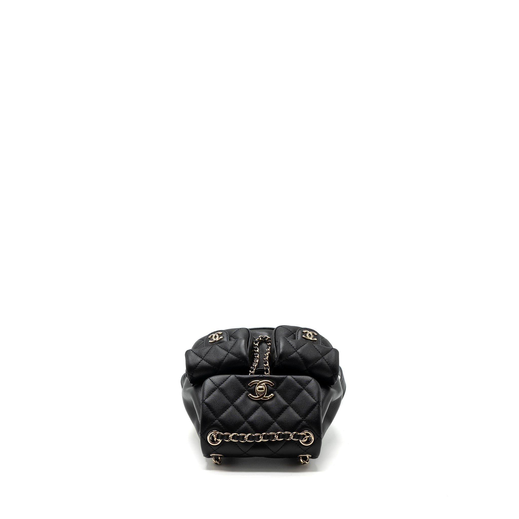 CHANEL 23A MINI TRIPLE PACK BACKPACK CALFSKIN BLACK LGHW (MICROCHIP )