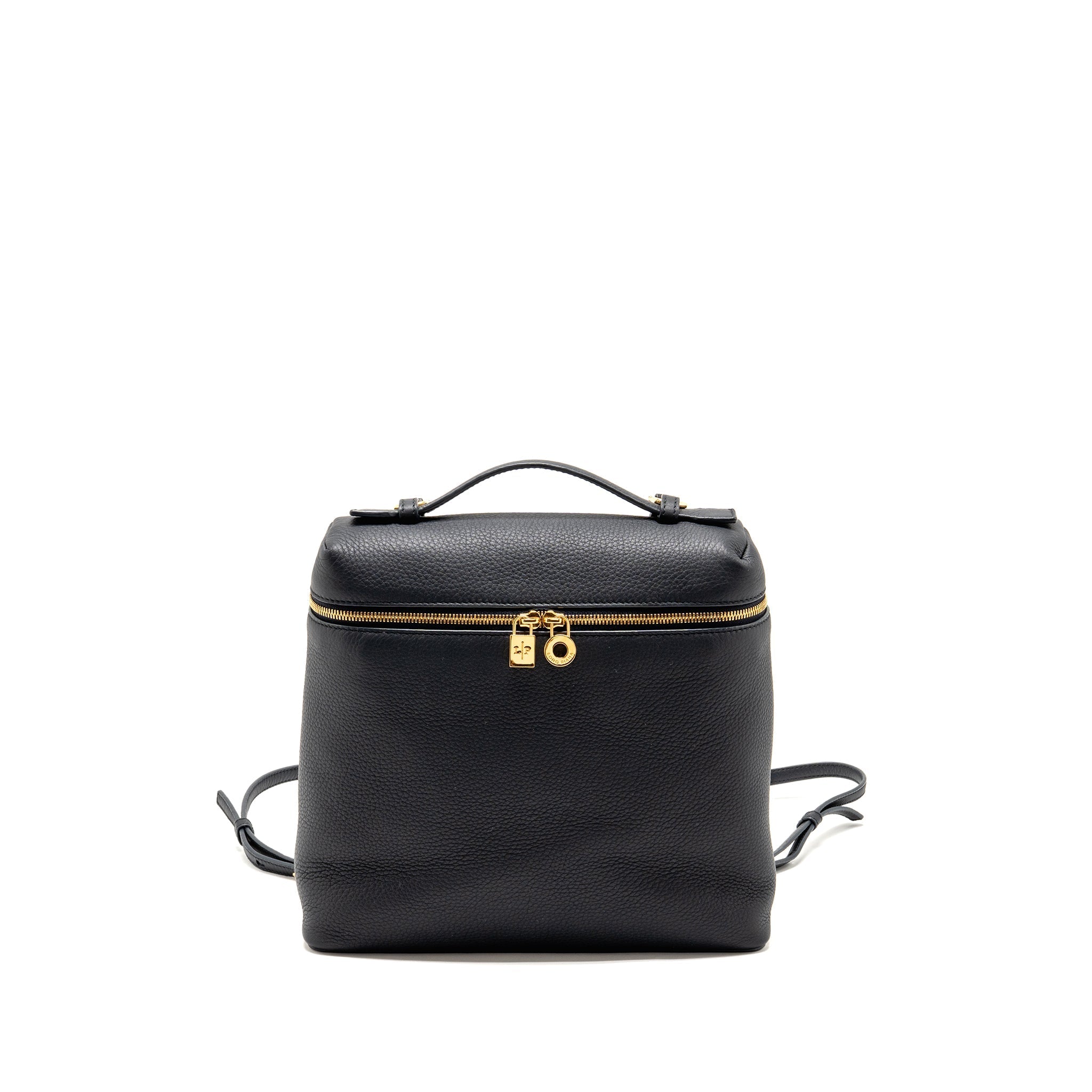 LORO PIANA EXTRA POCKET BACKPACK L23.5 GRAINED CALFSKIN NAVY GHW