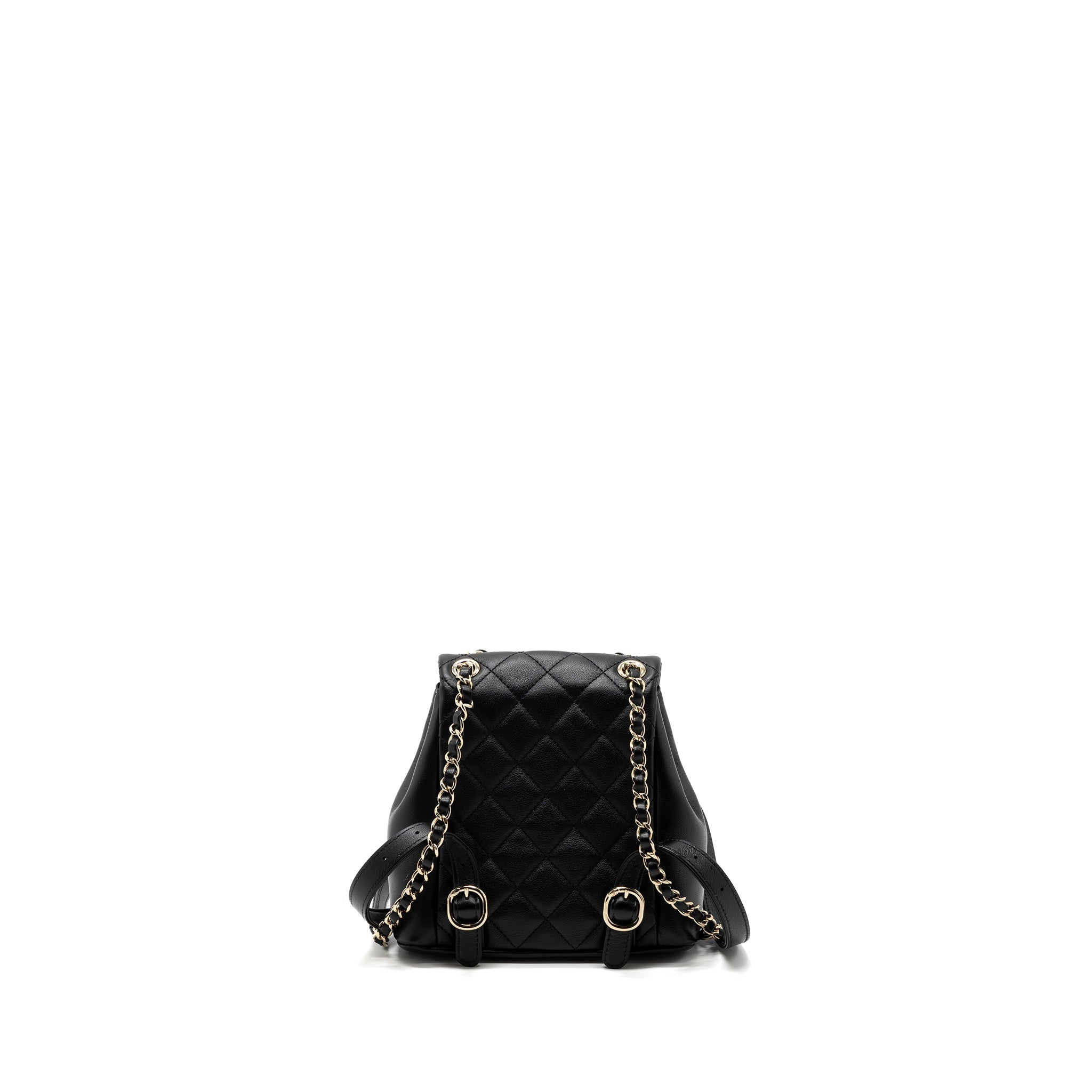 CHANEL 23A MINI TRIPLE PACK BACKPACK CALFSKIN BLACK LGHW (MICROCHIP )