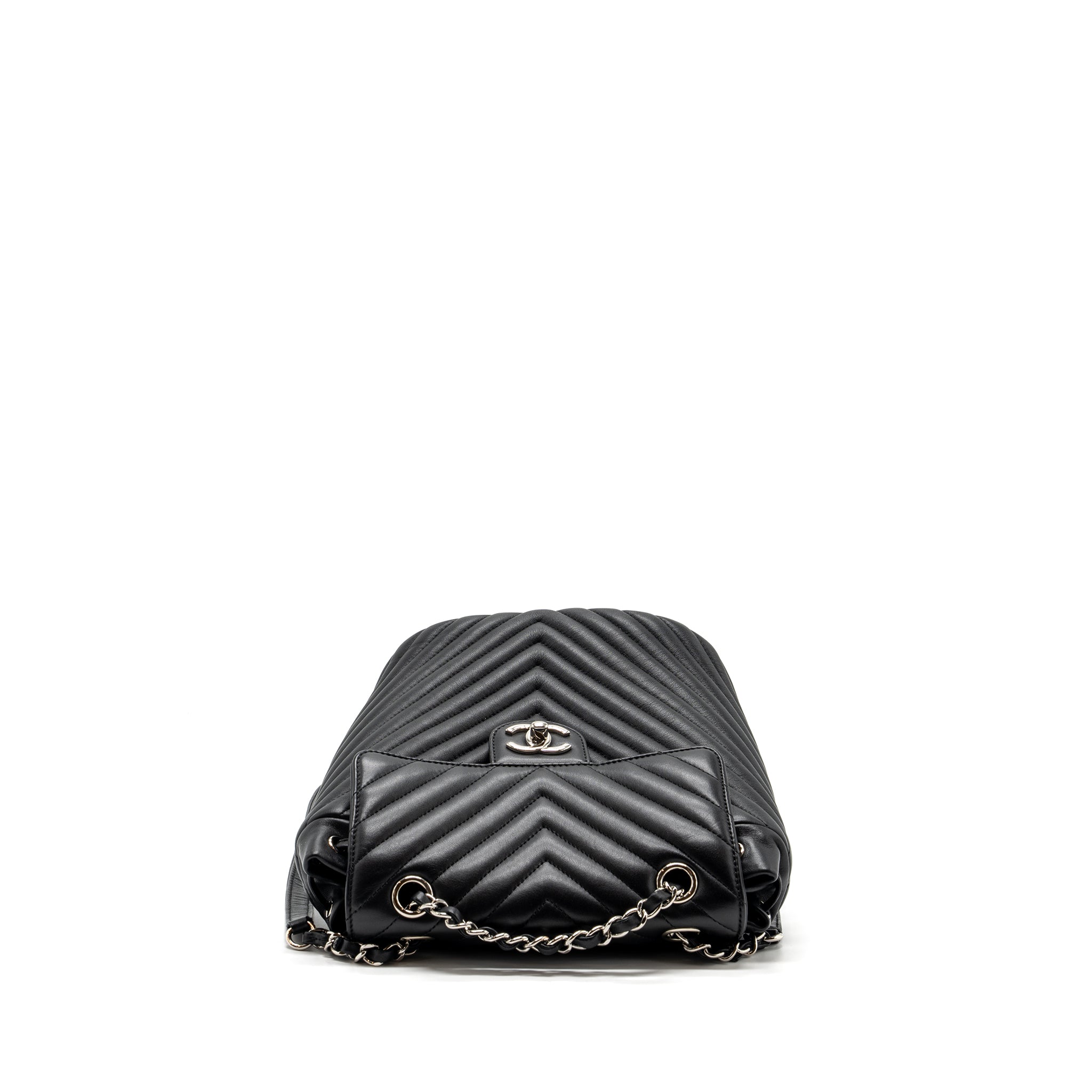 CHANEL SMALL URBAN SPIRIT  BACKPACK CHEVRON CALFSKIN BLACK SHW