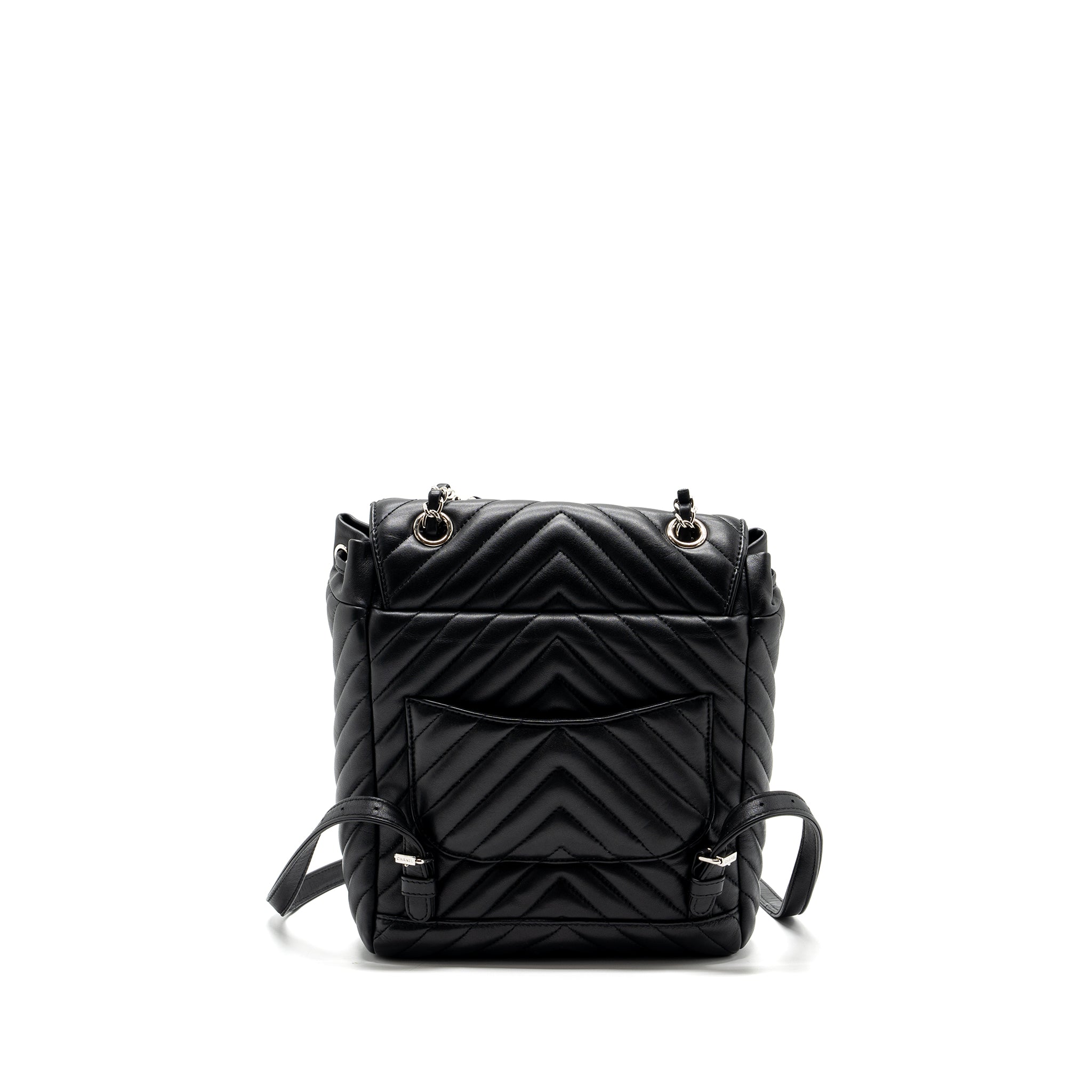 CHANEL SMALL URBAN SPIRIT  BACKPACK CHEVRON CALFSKIN BLACK SHW