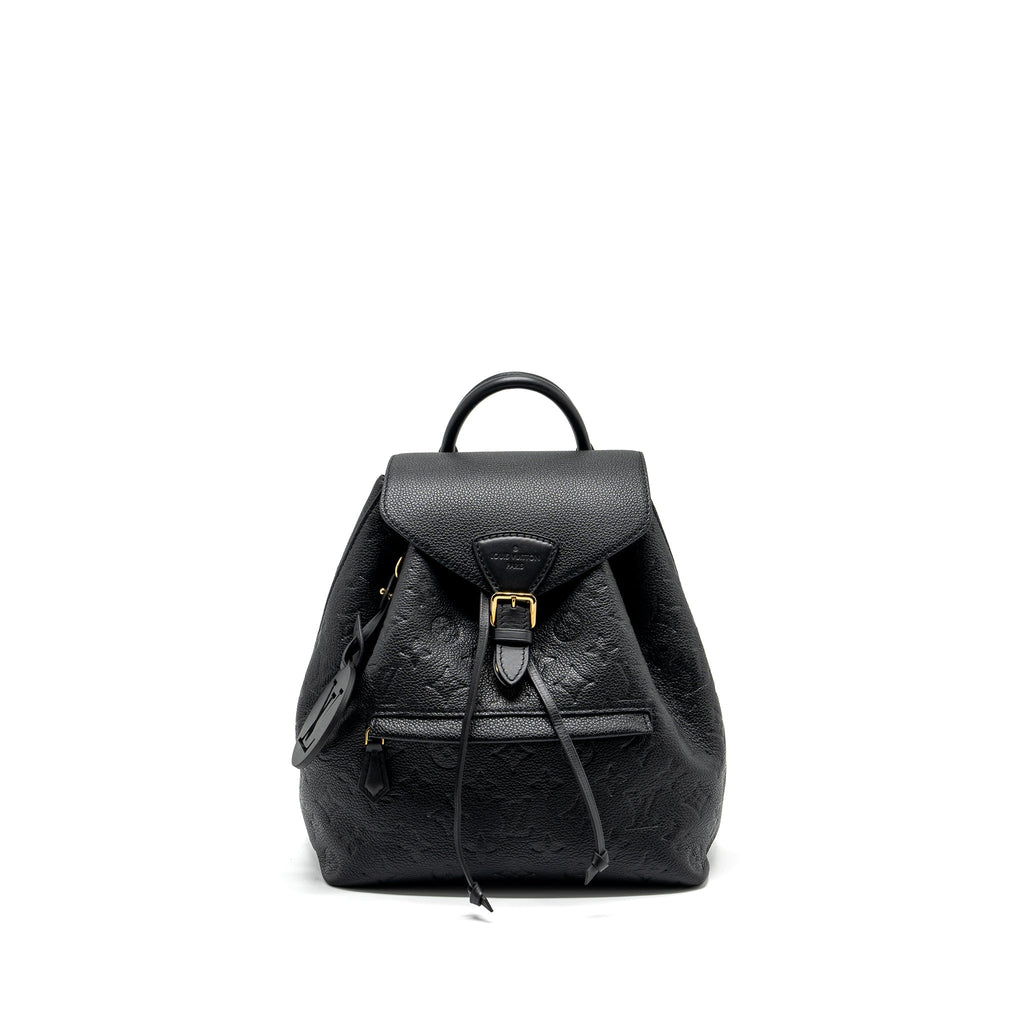 LOUIS VUITTON MONTSOURIS PM BACKPACK MONOGRAM EMPREINTE BLACK GHW