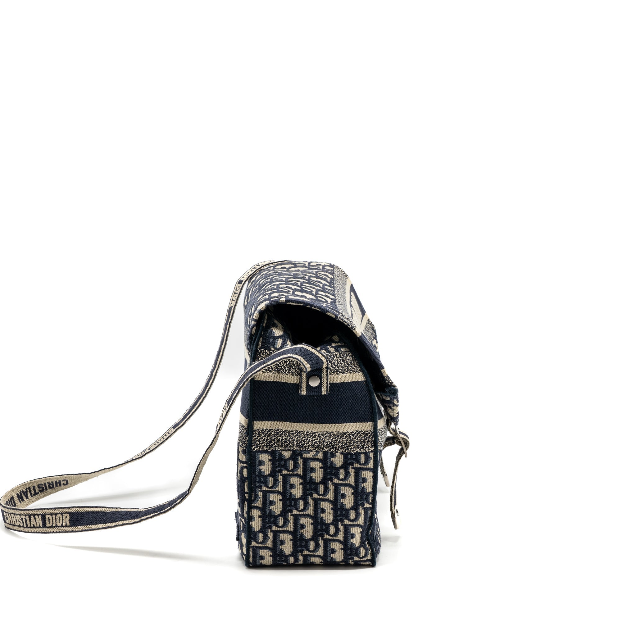 DIOR DIORCAMP MESSENGER BAG BLUE OBLIQUE EMBROIDERY SHW