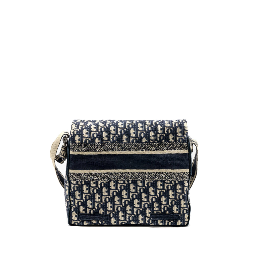 DIOR DIORCAMP MESSENGER BAG BLUE OBLIQUE EMBROIDERY SHW