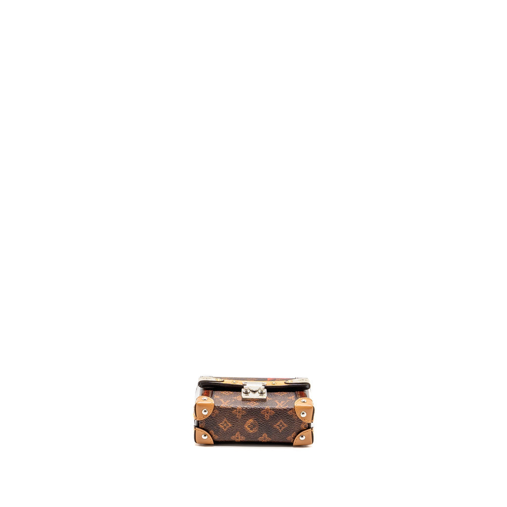 LOUIS VUITTON ESSENTIAL TRUNK MINI BAG/BAG CHARM MONOGRAM CANVAS MULTICOLOUR HARDWARE