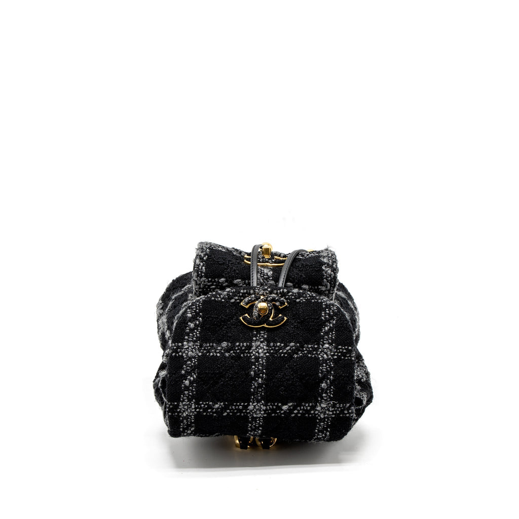 CHANEL DUMA BACKPACK TWEED MULTICOLOURED BRUSHED GHW (MICROCHIP)