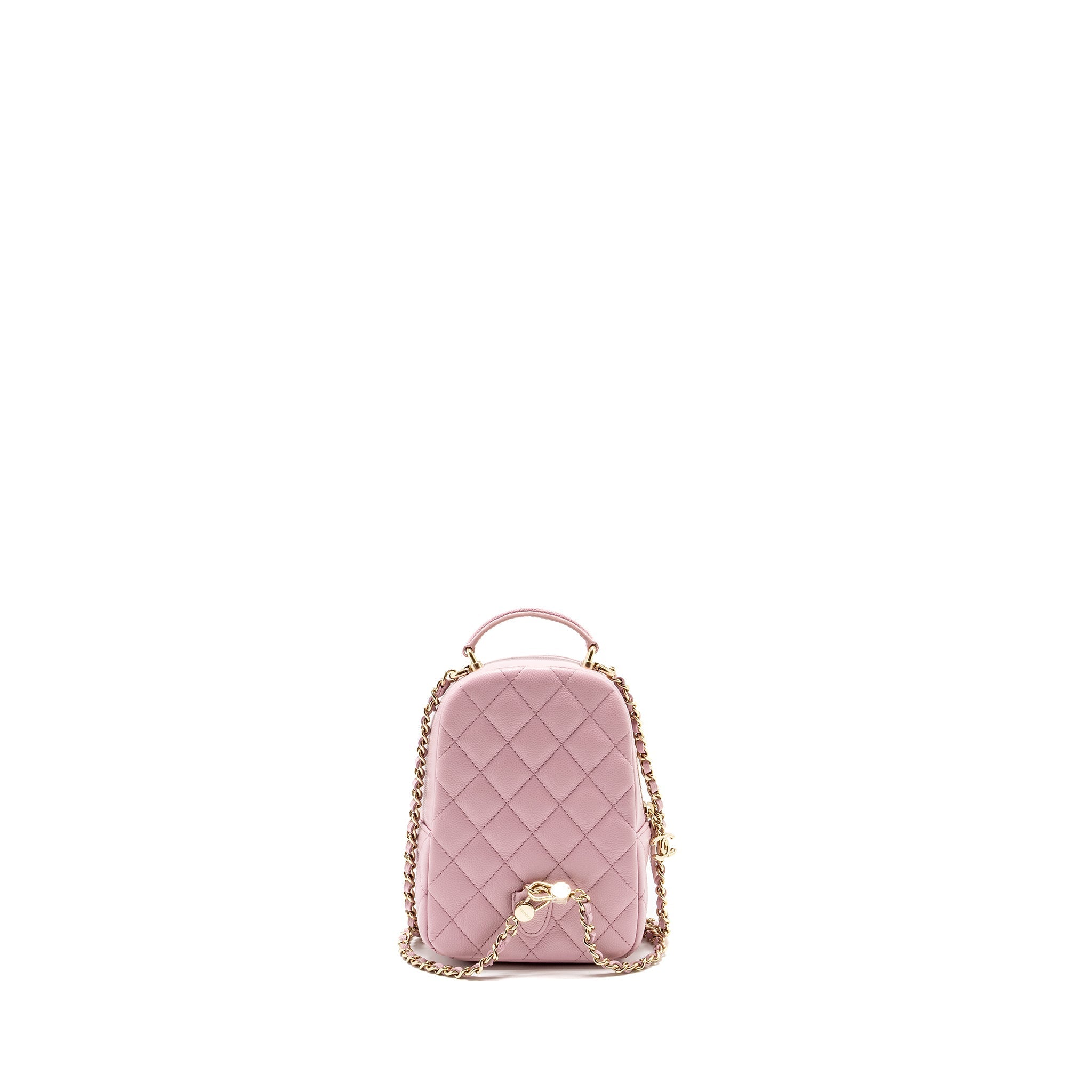 CHANEL 24P CLASSIC MINI BACKPACK SHINY GRAINED CALFSKIN LIGHT PURPLE LGHW (MICROCHIP)