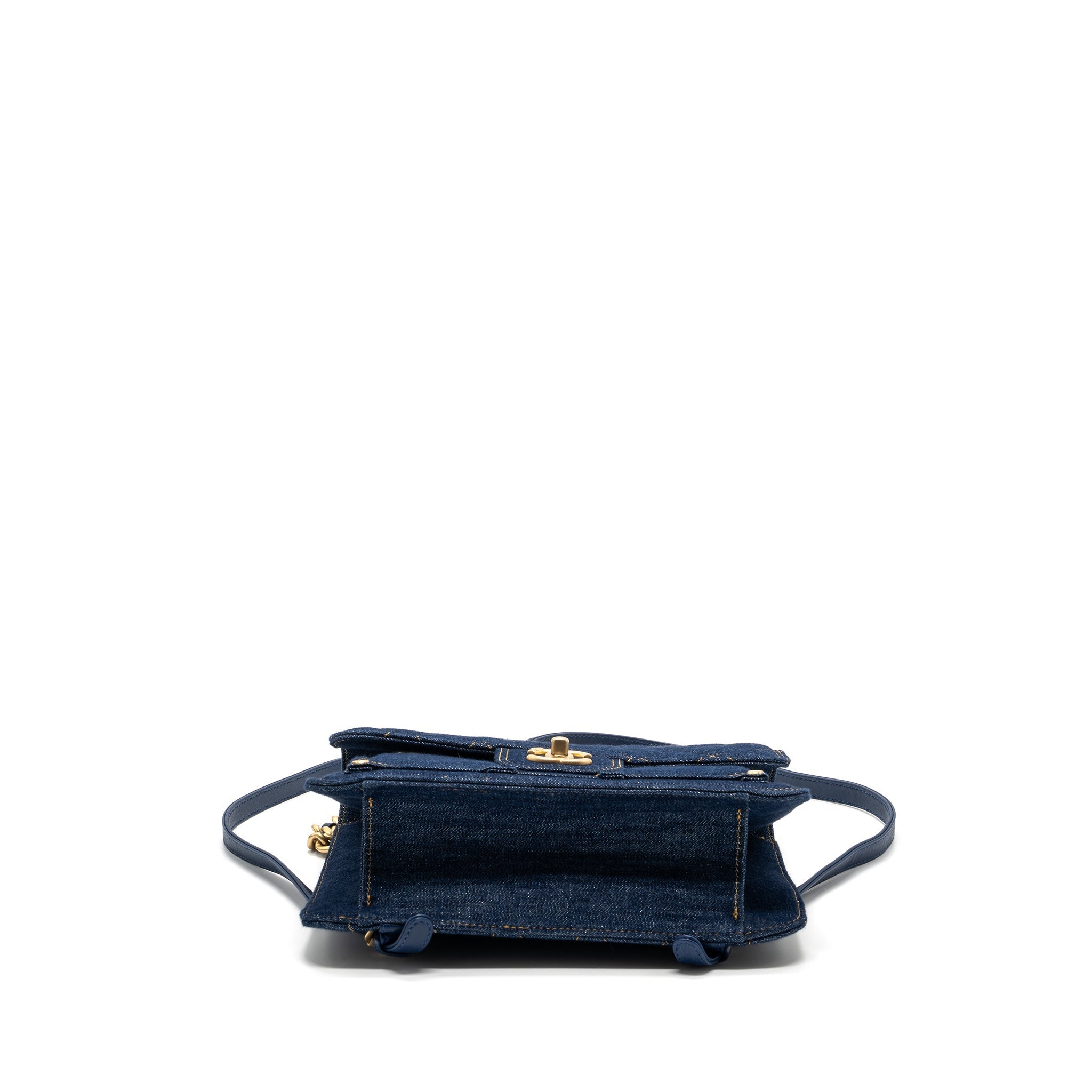 CHANEL 23S FLAP BACKPACK DENIM BLUE BRUSHED GHW (MICROCHIP)