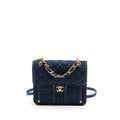 CHANEL 23S FLAP BACKPACK DENIM BLUE BRUSHED GHW (MICROCHIP)