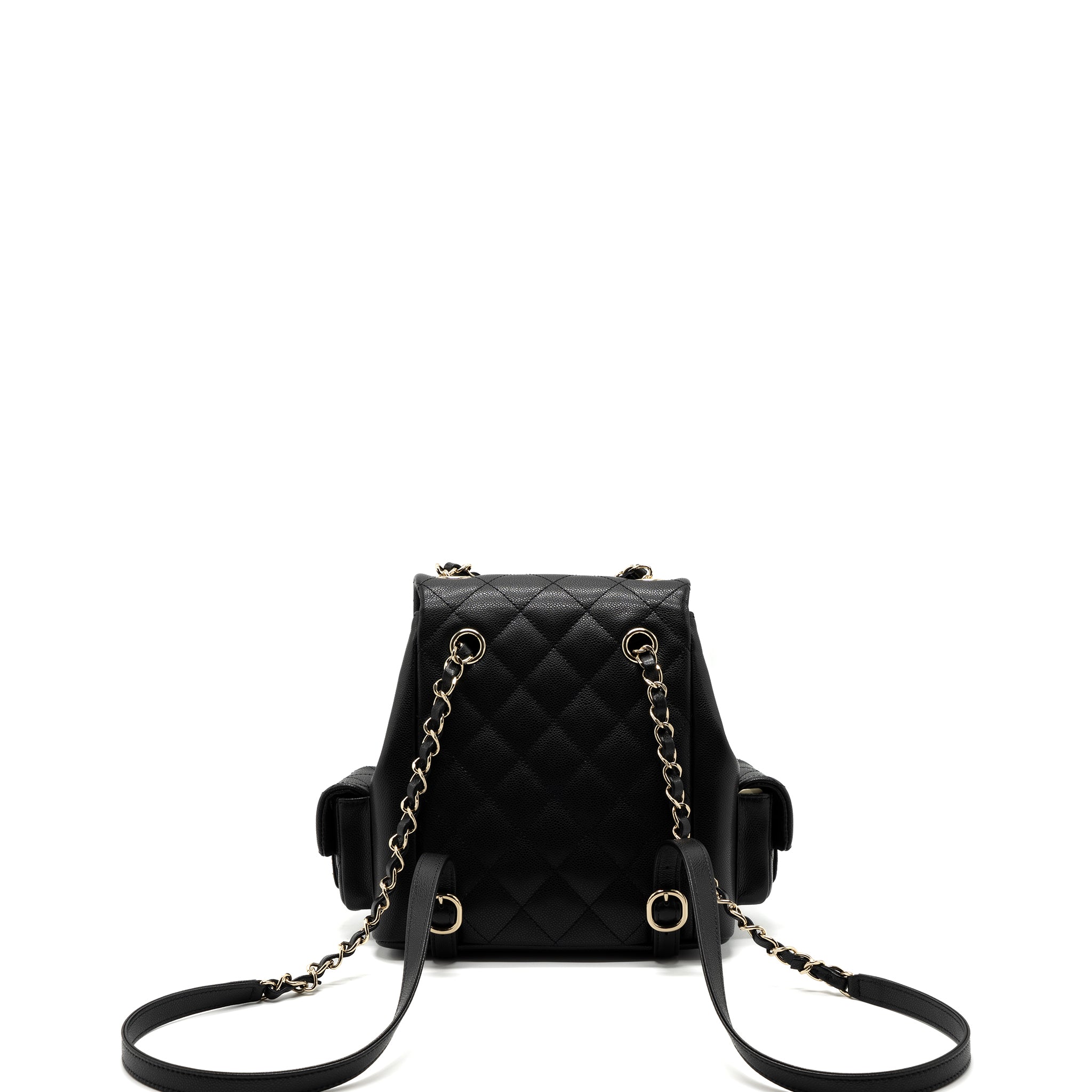 CHANEL 23K TRIPLE POCKET BACKPACK CAVIAR BLACK LGHW(MICROCHIP)