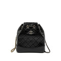 CHANEL SMALL GABRIELLE BACKPACK CALFSKIN BLACK MULTICOLOUR HARDWARE (MICROCHIP)