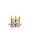 CHANEL DUMA BACKPACK FABRIC WHITE/MULTICOLOUR GHW (MICROCHIP)