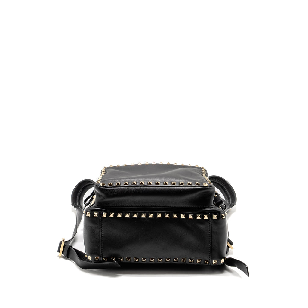 VALENTINO ROCKSTUD BACKPACK LEATHER BLACK GHW