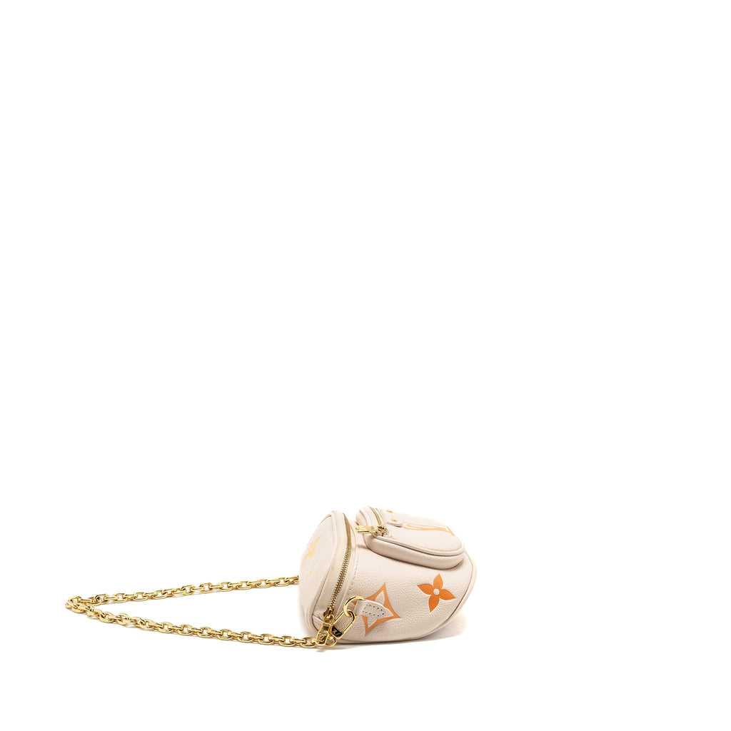 LOUIS VUITTON MINI BUMBAG BY THE POOL EMPREINTE GIANT MONOGRAM LEATHER GRADIENT NEUTRAL GHW