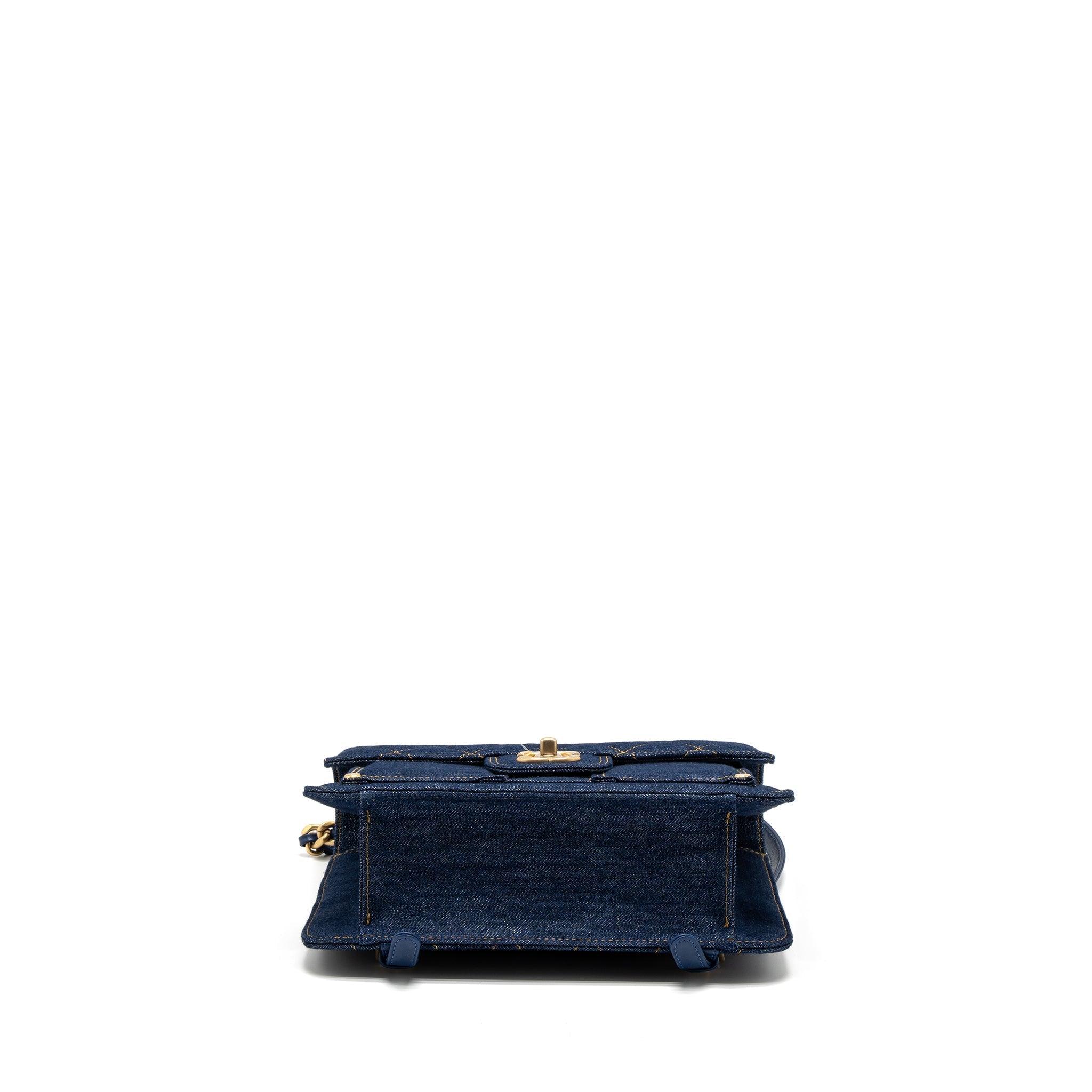 CHANEL 23S FLAP BACKPACK DENIM BLUE BRUSHED GHW (MICROCHIP)