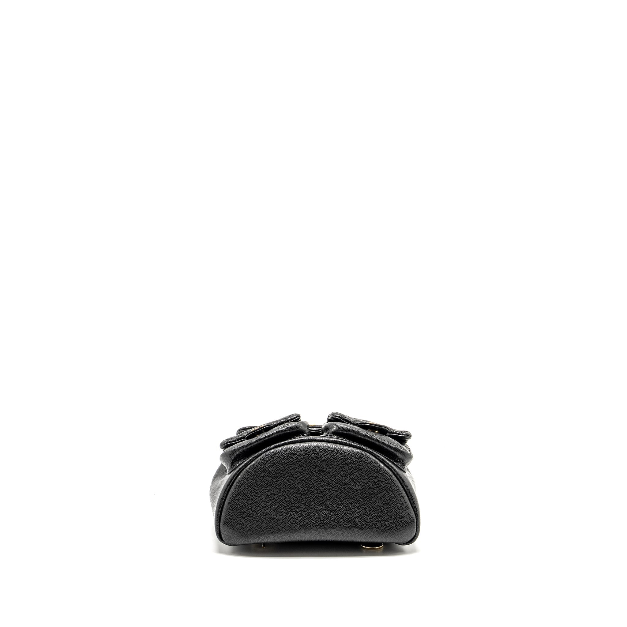 CHANEL TRIPLE PACK BACKPACK CAVIAR BLACK LGHW (MICROCHIP)