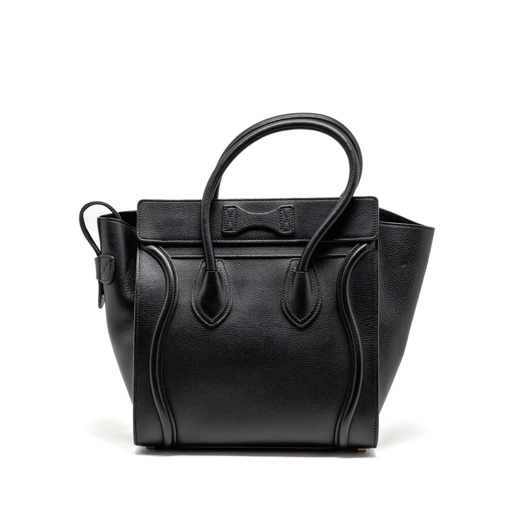 CELINE MICRO LUGGAGE BAG CALFSKIN BLACK SHW