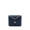CHANEL 23S FLAP BACKPACK DENIM BLUE BRUSHED GHW (MICROCHIP)