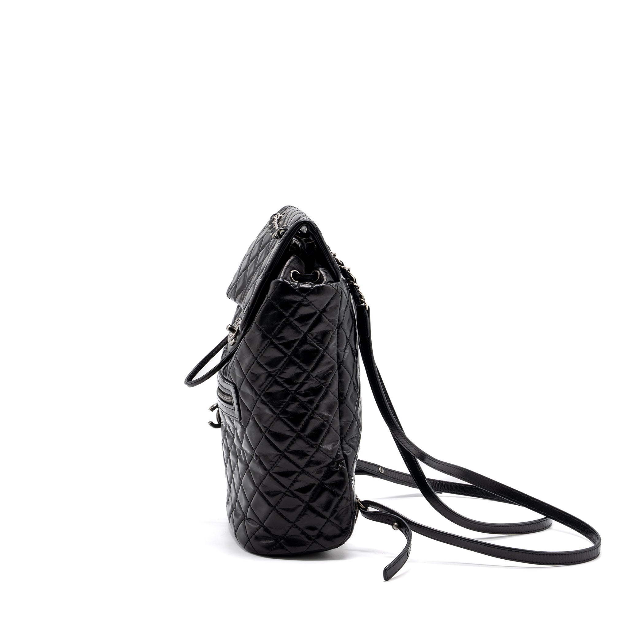 CHANEL LARGE QUILTED MOUNTAIN  BACKPACK CALFSKIN BLACK SHW