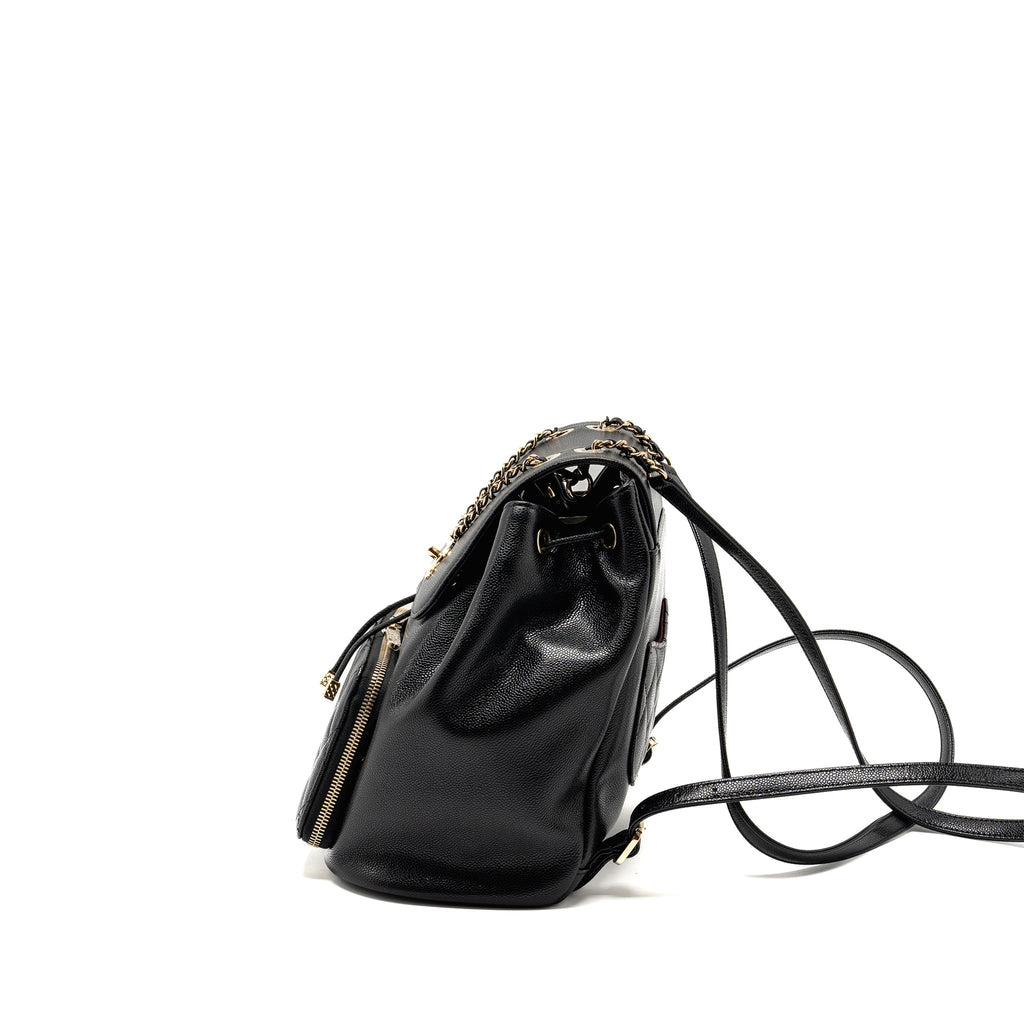CHANEL AFFINITY BACKPACK CAVIAR BLACK LGHW (MICROCHIP)