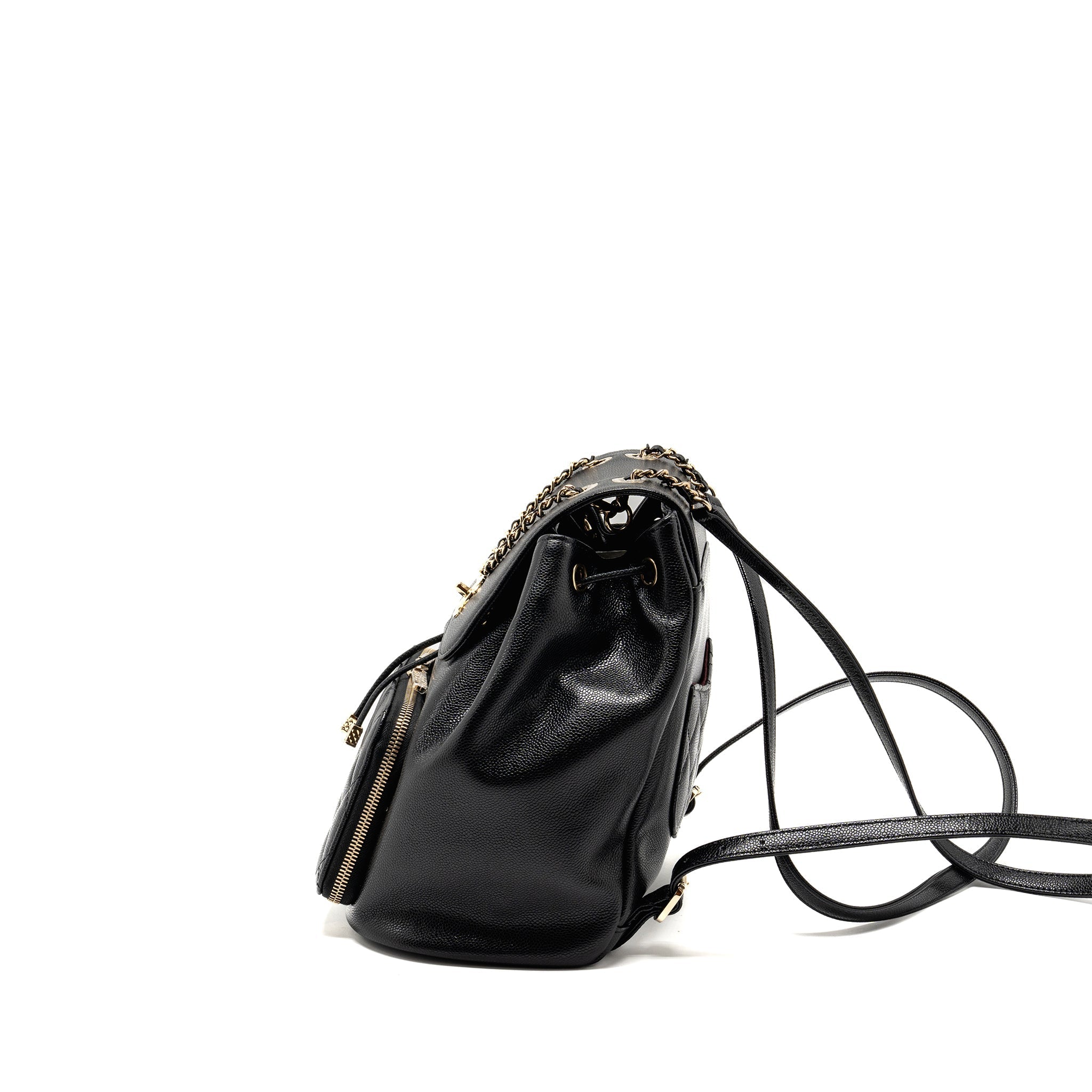 CHANEL AFFINITY BACKPACK CAVIAR BLACK LGHW (MICROCHIP)
