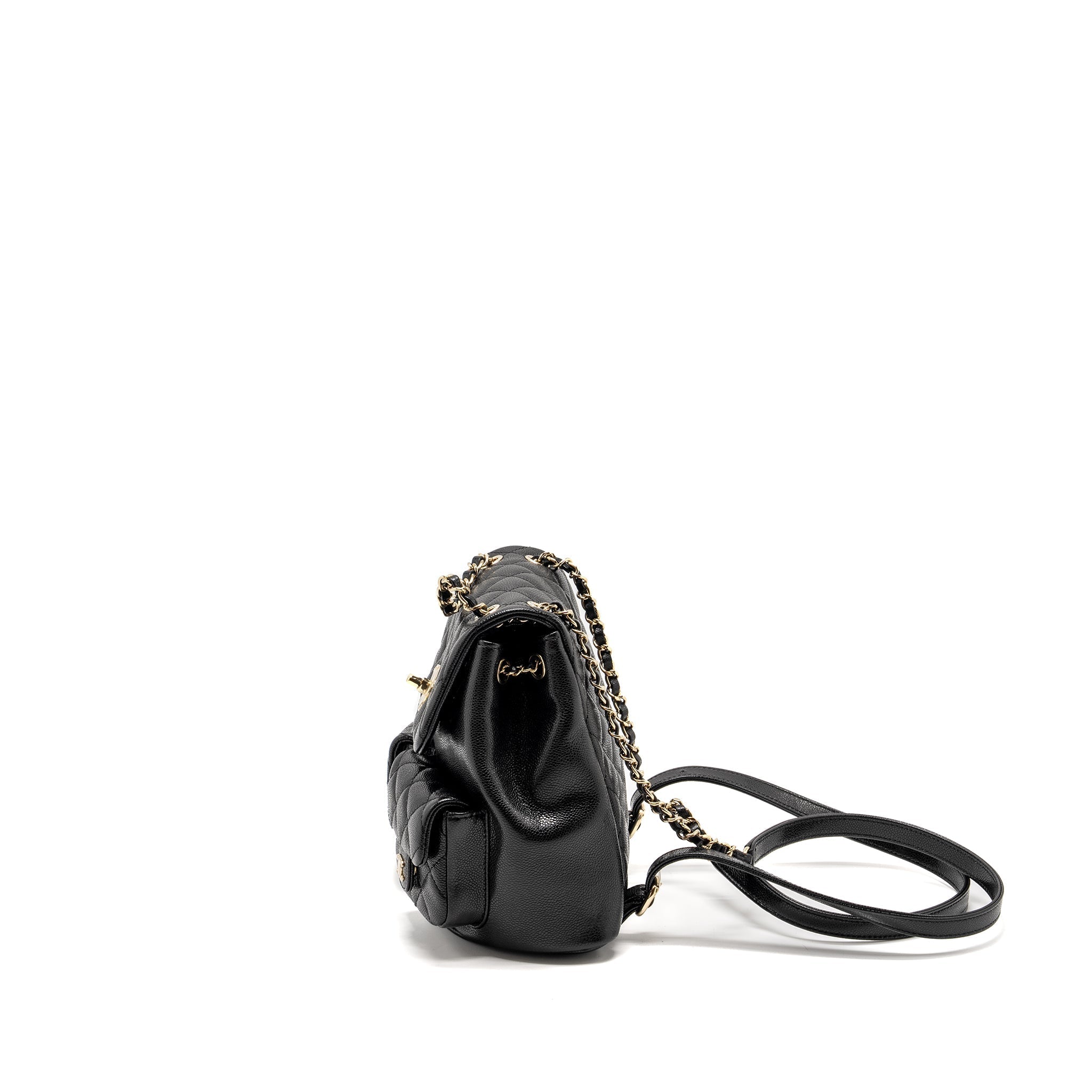 CHANEL TRIPLE PACK DUMA BACKPACK CAVIAR BLACK LGHW (MICROCHIP)