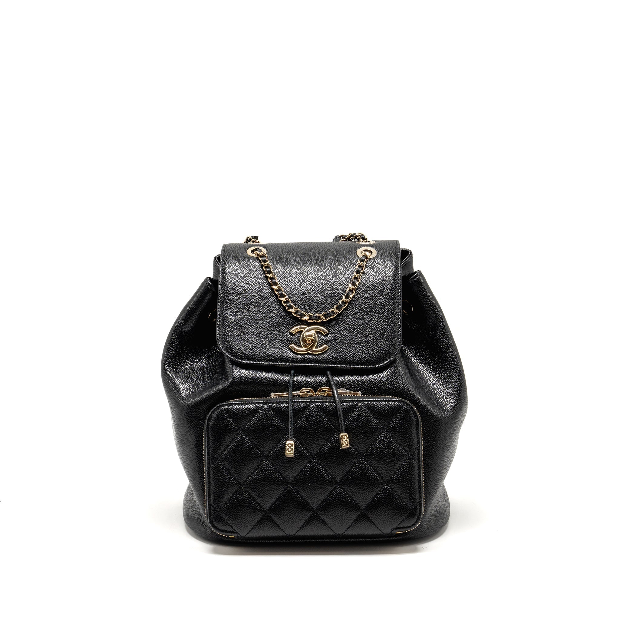 CHANEL AFFINITY BACKPACK CAVIAR BLACK LGHW (MICROCHIP)