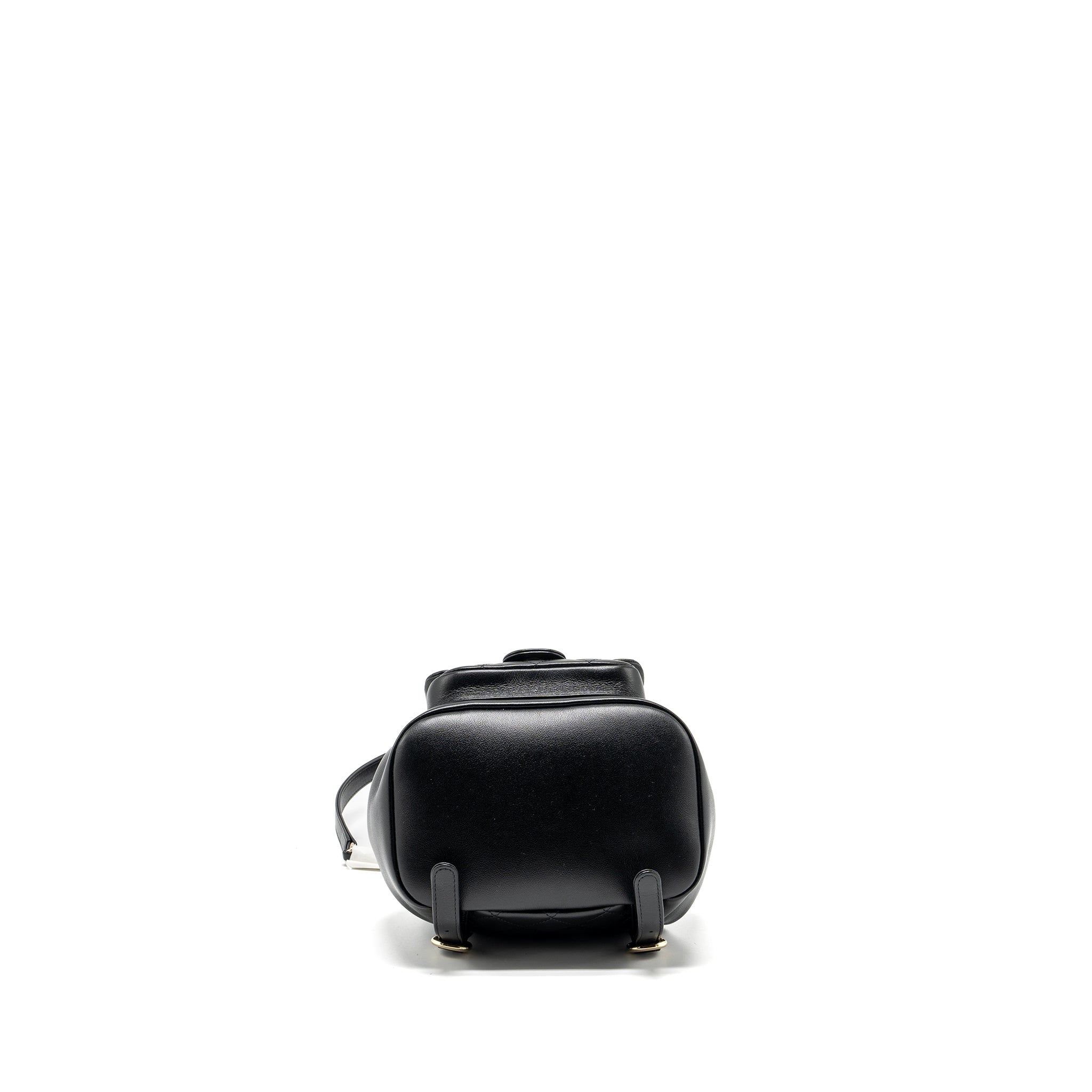 CHANEL 24P MINI DUMA BACKPACK CALFSKIN BLACK LGHW (MICROCHIP)