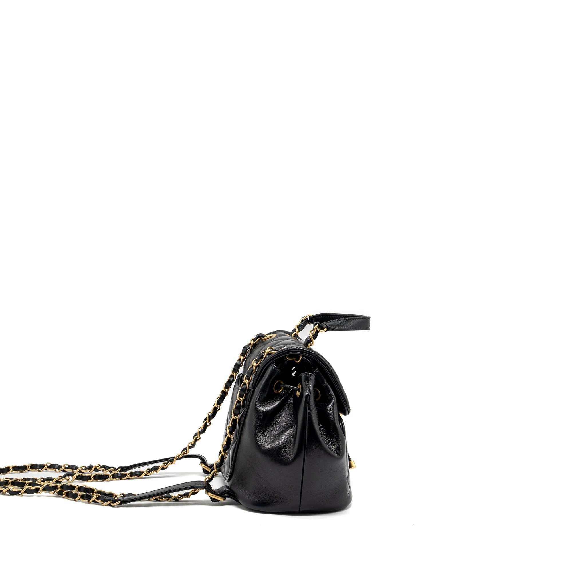 CHANEL 23K MINI BACKPACK LAMBSKIN BLACK GHW (MICROCHIP)