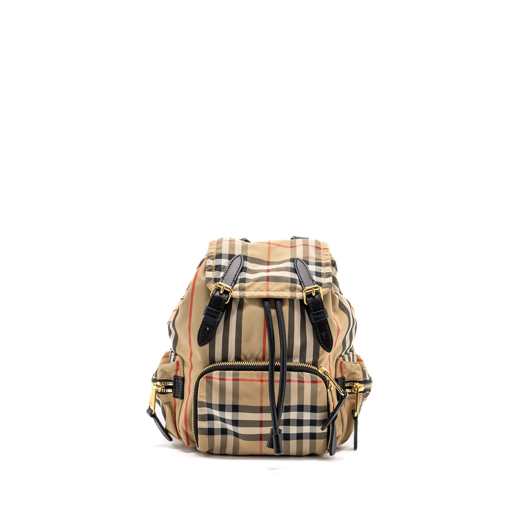 BURBERRY MINI BACKPACK NYLON MULTICOLOR GHW