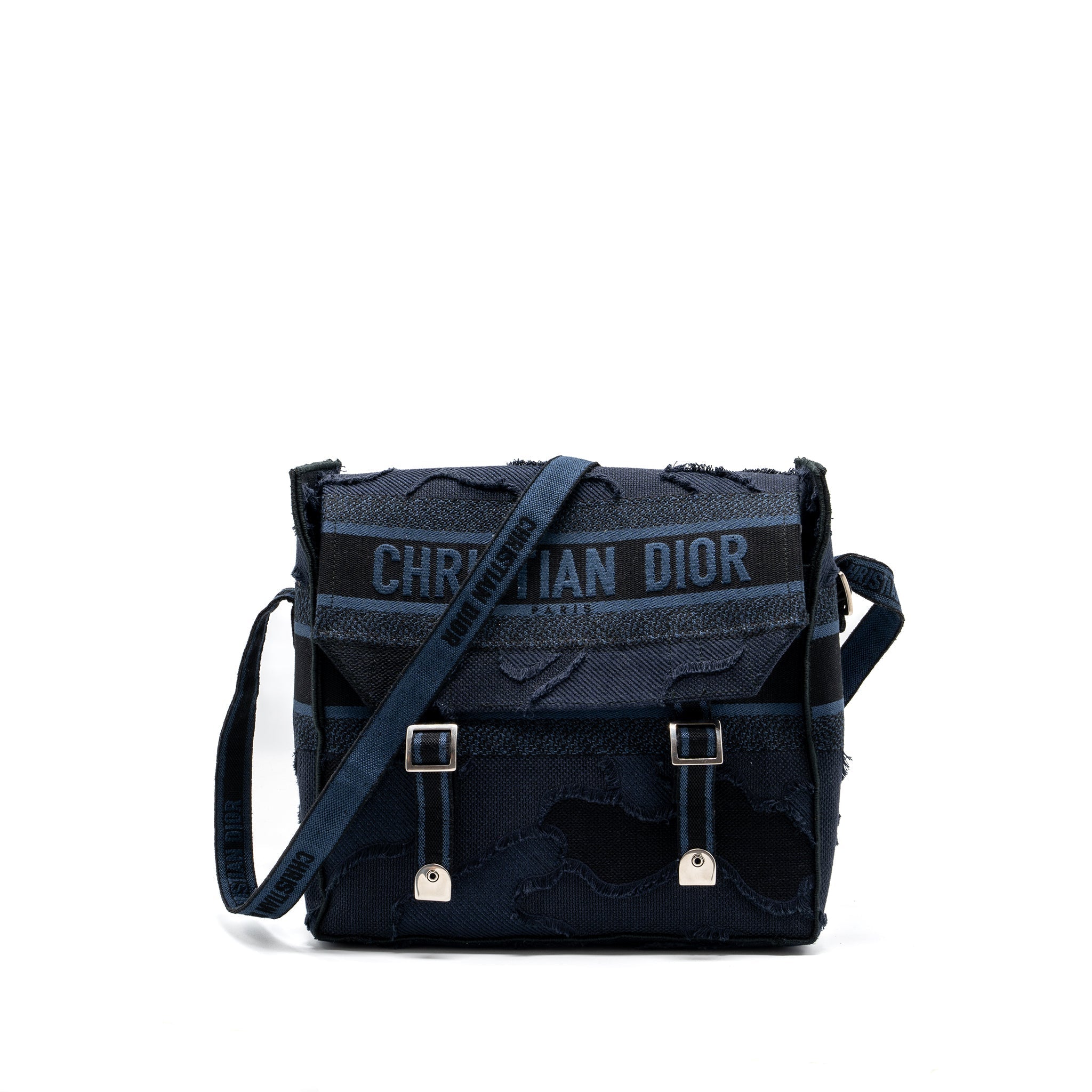 DIOR DIORCAMP MESSENGER BAG CANVAS DARK BLUE SHW