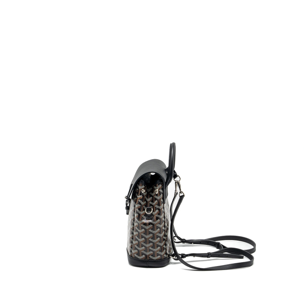 GOYARD MINI ALPIN BACKPACK GOYRADLINE CANVAS / LEATHER BLACK SHW