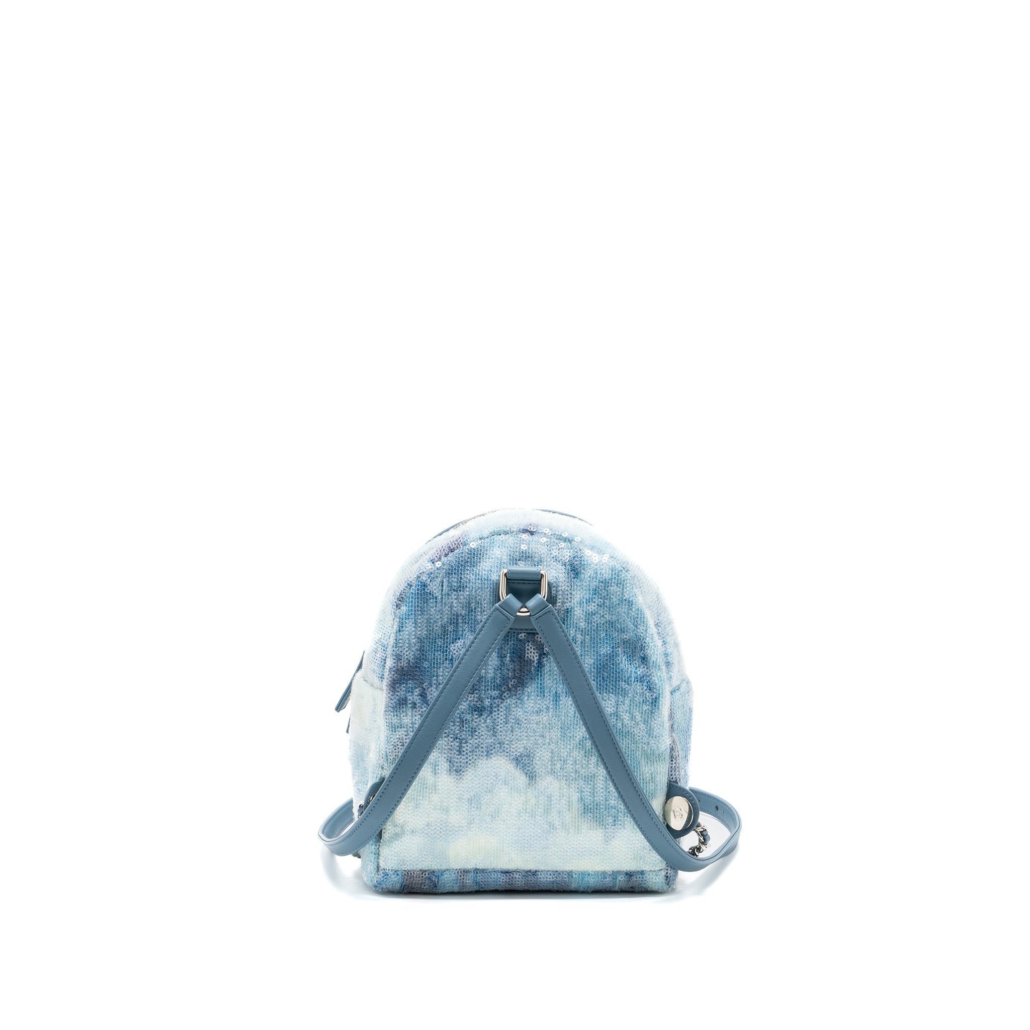 CHANEL MINI BACKPACK SEQUINS MULTICOLOUR BLUE SHW