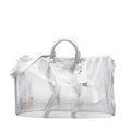 LOUIS VUITTON WAVY KEEPALL 50 EPI PLAGE WHITE
