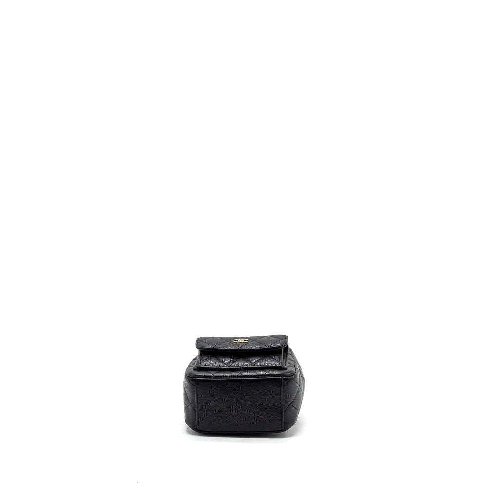 CHANEL 24C MINI BACKPACK / CROSSBODY BAG CAVIAR BLACK LGHW (MICROCHIP)