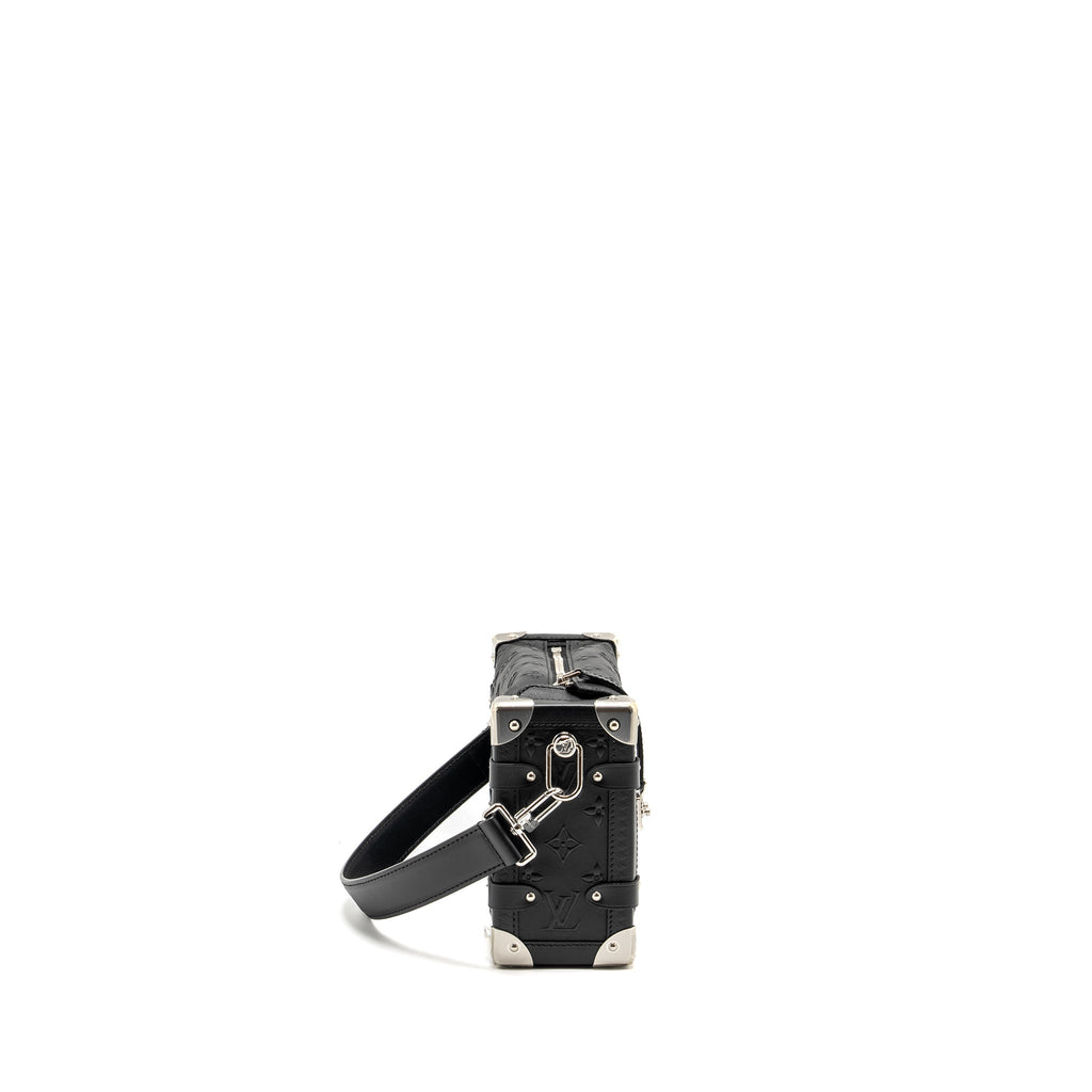 LOUIS VUITTON SIDE TRUNK MONOGRAM DEBOSSED CALFSKIN BLACK SHW