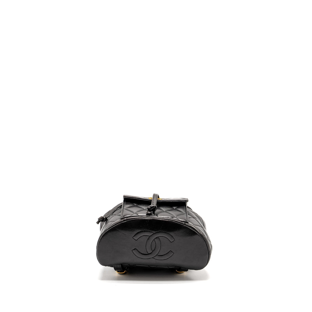 CHANEL VINTAGE DUMA BACKPACK LAMBSKIN BLACK GHW
