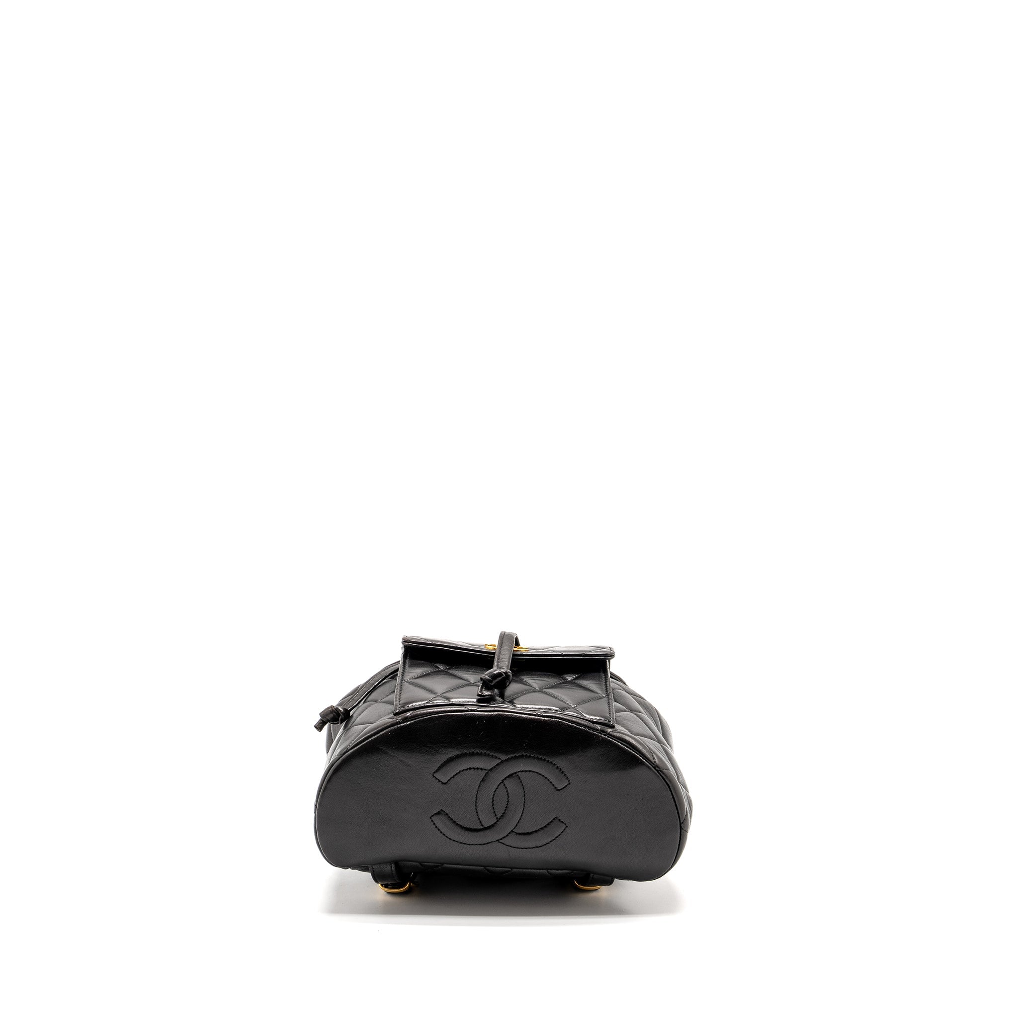 CHANEL VINTAGE DUMA BACKPACK LAMBSKIN BLACK GHW