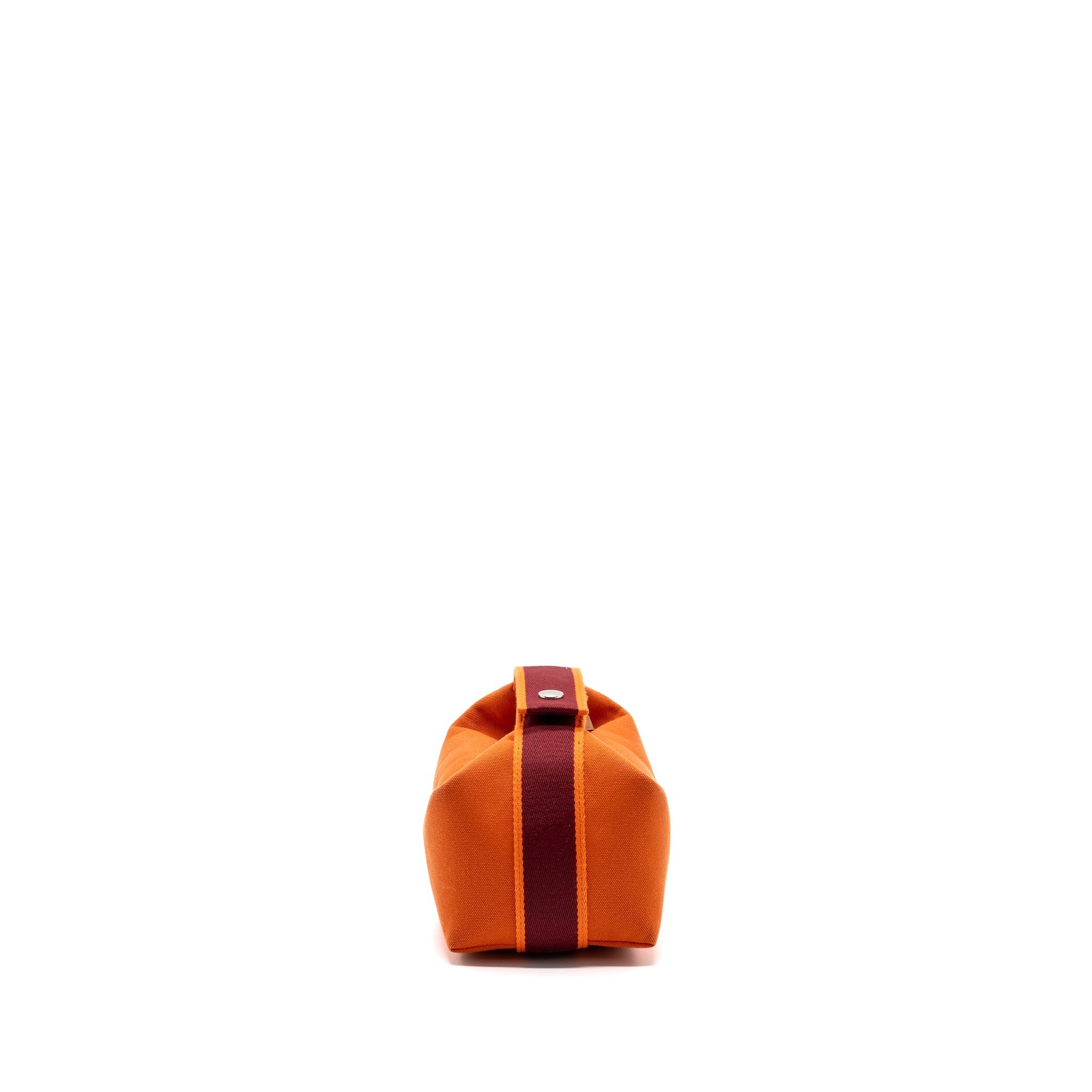 HERMES TROUSSE DE TOILETTE BRIDE A BRAC PM TRAVEL POUCH CANVAS ORANGE FEU SHW