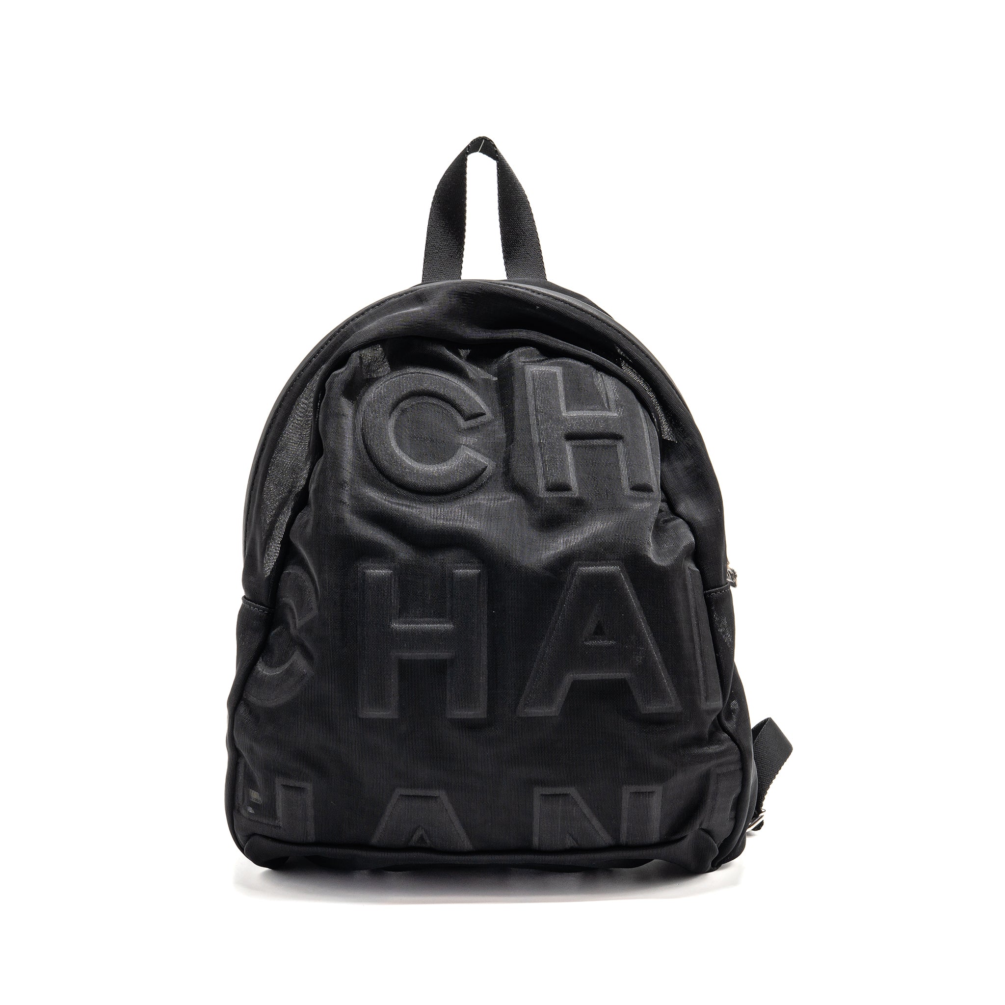 CHANEL COCO NEIGE BACKPACK MESH BLACK SHW