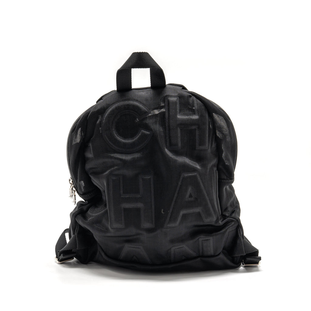 CHANEL COCO NEIGE BACKPACK MESH BLACK SHW